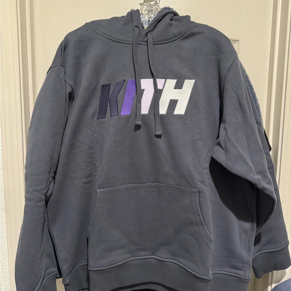 Kith Gray and Purple Hoodie